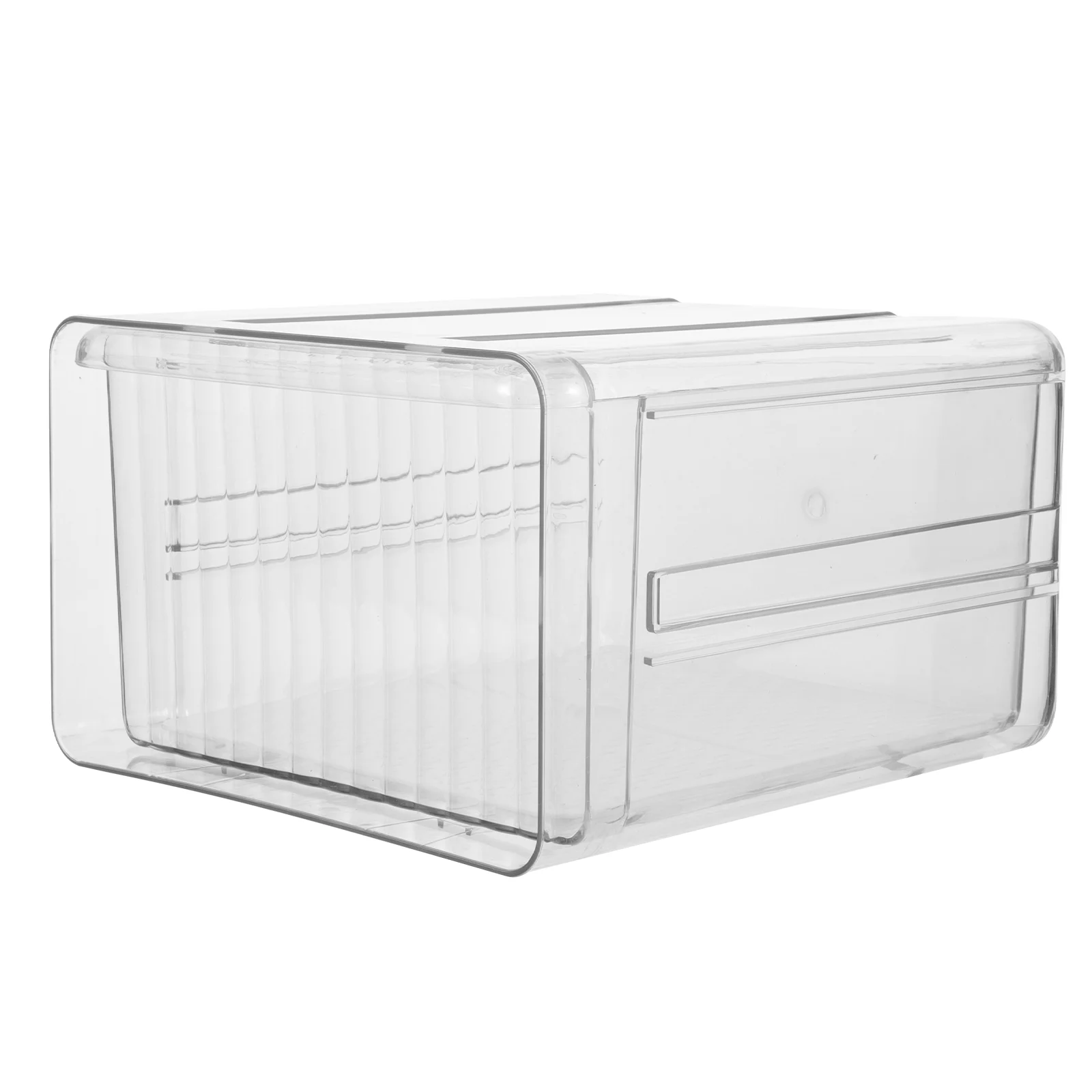 

Refrigerator Storage Box Plastic Bin Drawer Dust-proof Clear Organizer Stackable Drawers