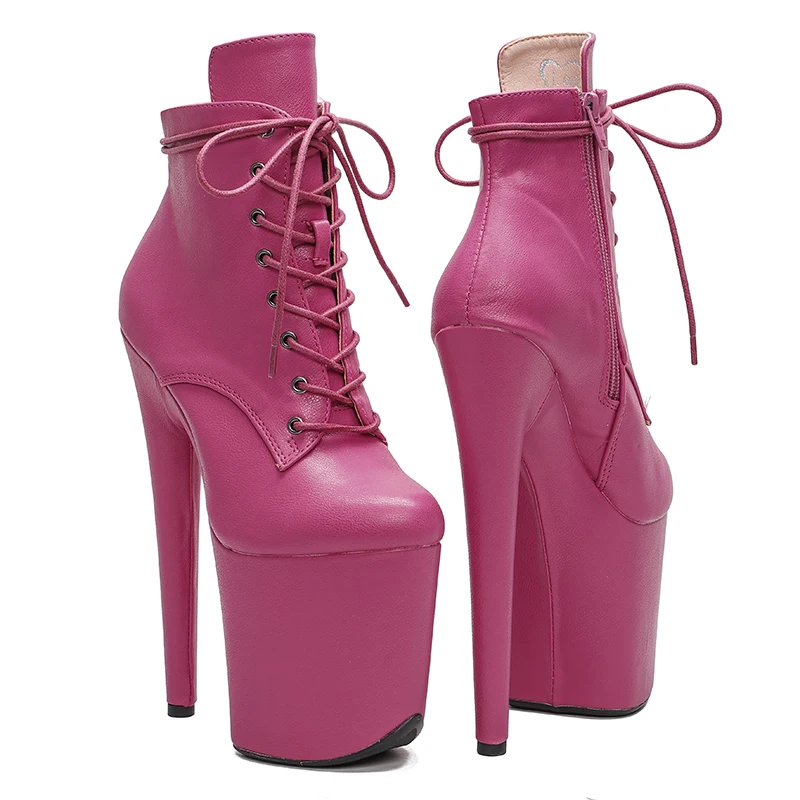 Leecabe  20CM/8inches Pole dancing shoes High Heel platform Pole Dance boot