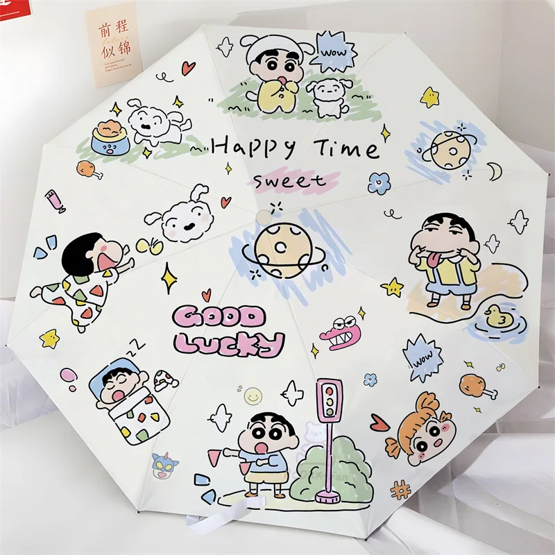 Новый Зонт Crayon Shin Chan полностью автоматический складной тройной от дождя или