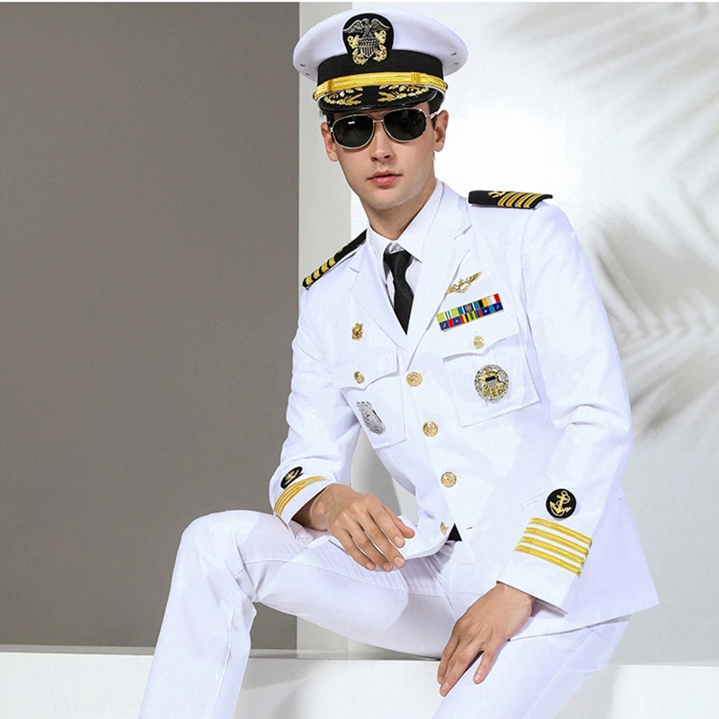 

Униформа авиакомпании, куртки морского флота, качественная Униформа пилота, костюм суперкапитана, белый мужской военный костюм