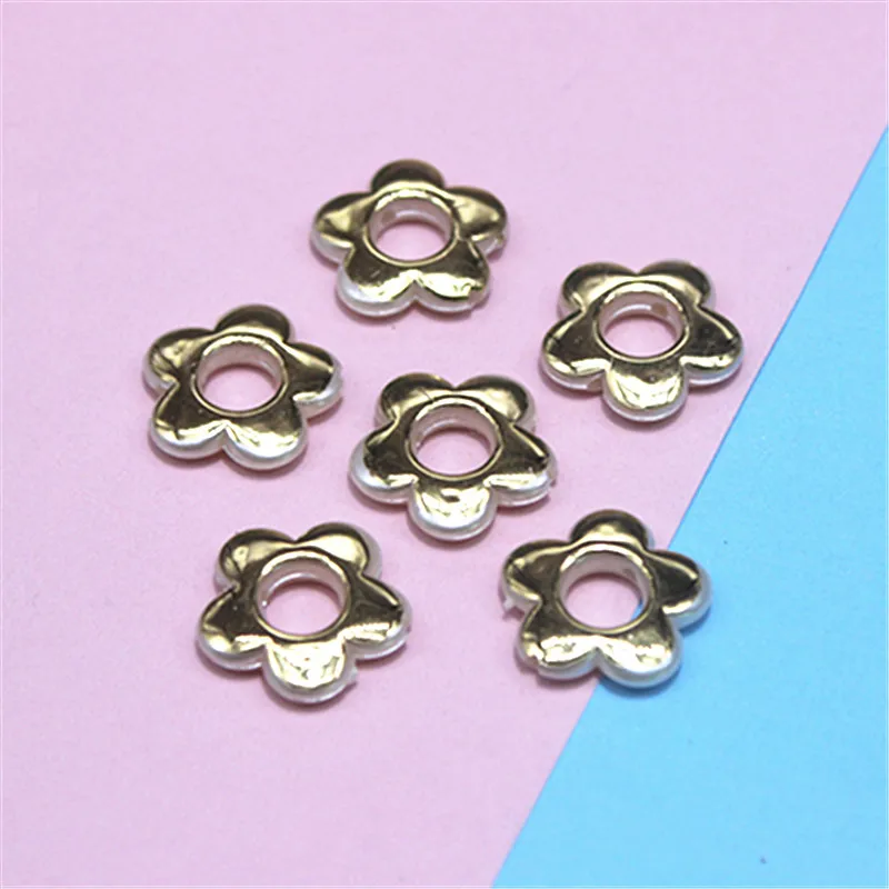 50 шт. 20 мм полимерные жемчужные бусины цвета слоновой кости с цветком (одно отверстие) с плоским основанием Кабошон DIY Ювелирные изделия рукоделие Скрапбукинг