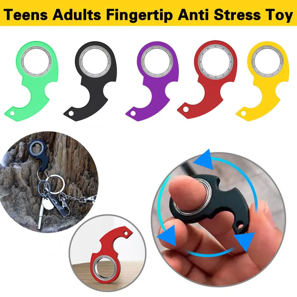 

Keychain Spinner Plastic Fingertip Spinner Anxiety Stress Relief Sensory Toys Teens Adults Fingertip Anti Stress Toy Fidget Toys