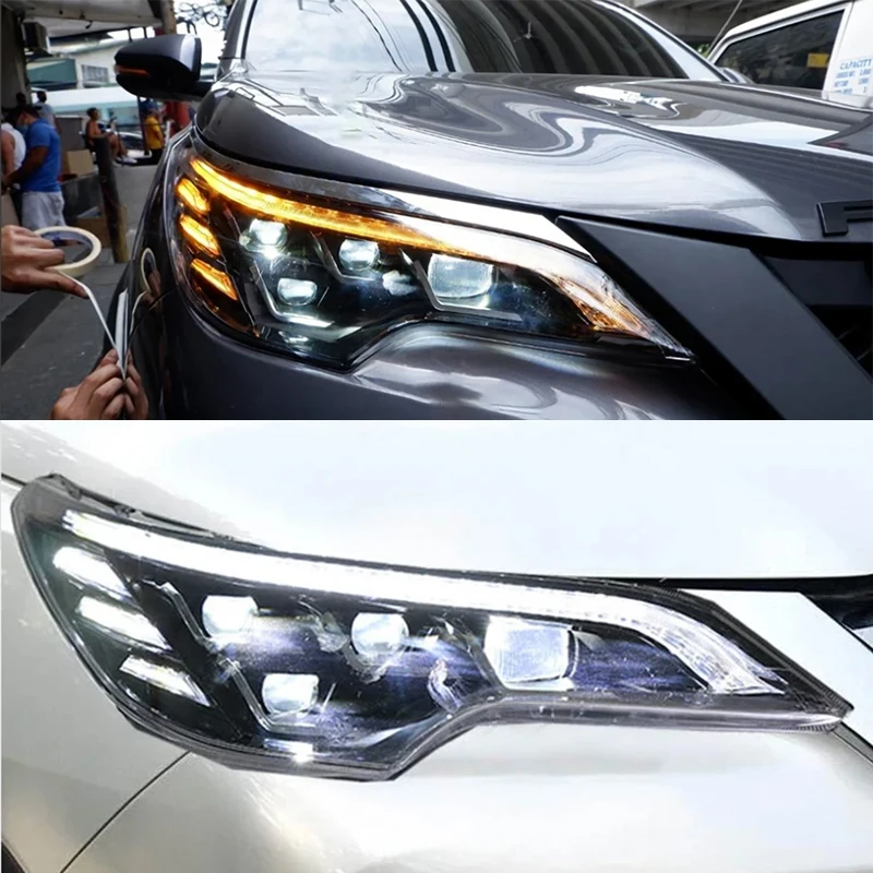 Автомобильная фара для Toyota Fortuner 2016-2020 светодиодная линза стример указатель