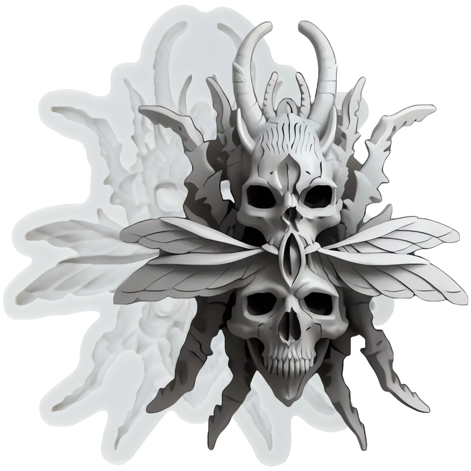 Силиконовые формы для торта Mujiang Череп-Паук