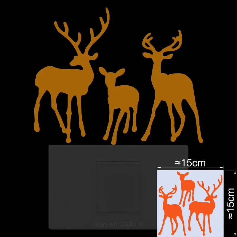 

Рождественские светящиеся наклейки с оленем и лосем