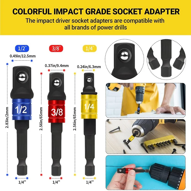 Набор из 31 гибких удлинителей сверл 105 шт. ° Насадка для сверла под прямым углом