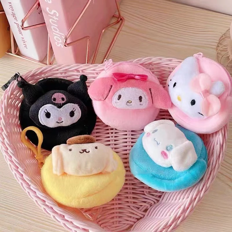 

8Cm Cute Kuromi Cinnamoroll Sanrio Plush My Melody Hello Kittys Cartoon Kawaii Plushie Coin Purse Anime Plush Toy for Girl Gift