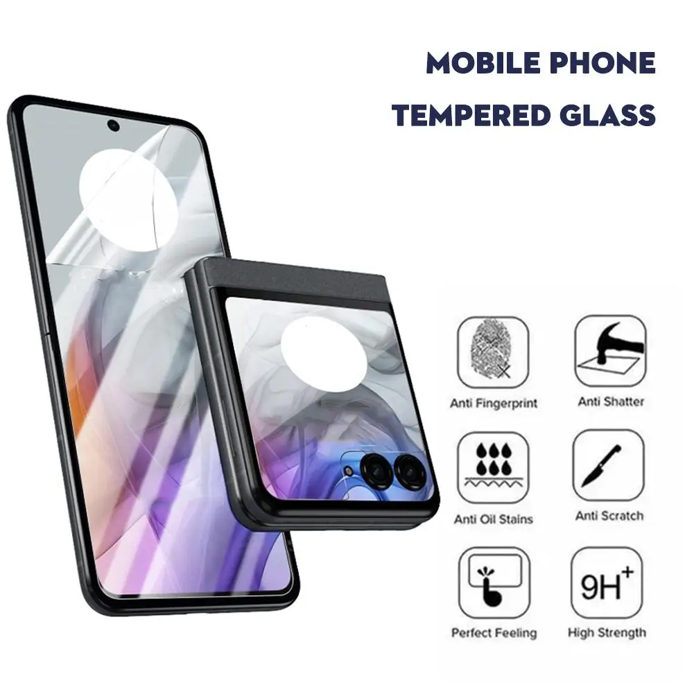 Защитная пленка для экрана Razr 50 закаленное стекло с защитой от отпечатков