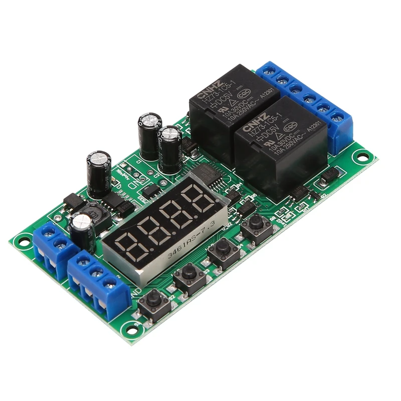 YF-7 двухканальный релейный модуль с задержкой многофункциональный импульсный