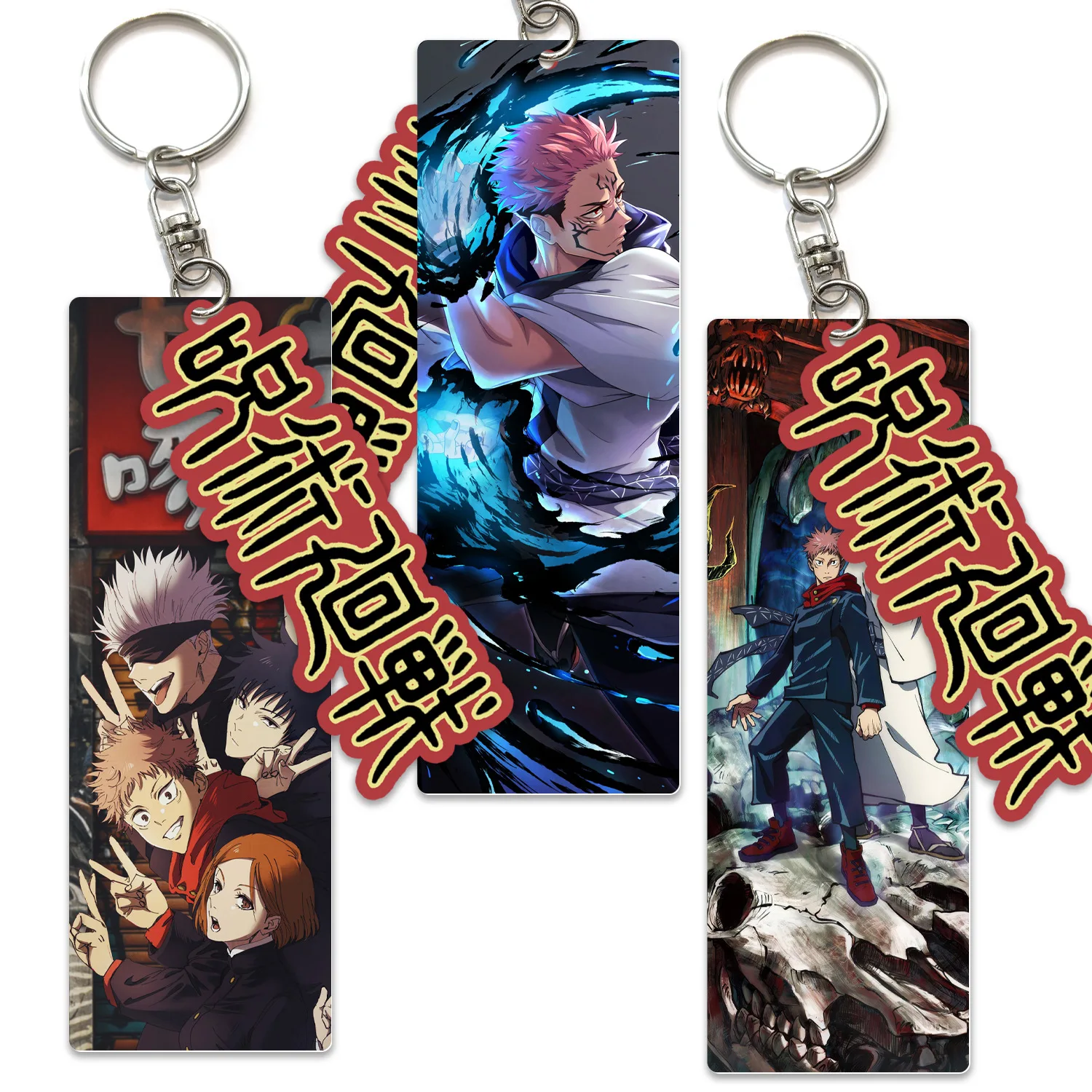 

Jujutsu Kaisen Japanese Anime Acrylic Key Chain Collect Cool Thin Pendant Fashion Jewelry Accessories Keyring For Friends Gifts