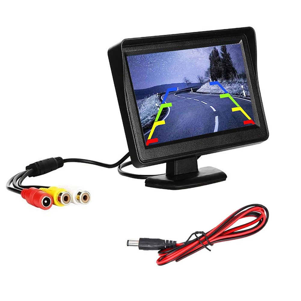 

Автомобильный монитор 4,3 дюймовый экран для камеры заднего вида монитор TFT ЖК-дисплей HD цифровой парковочный видеоплеер аксессуары