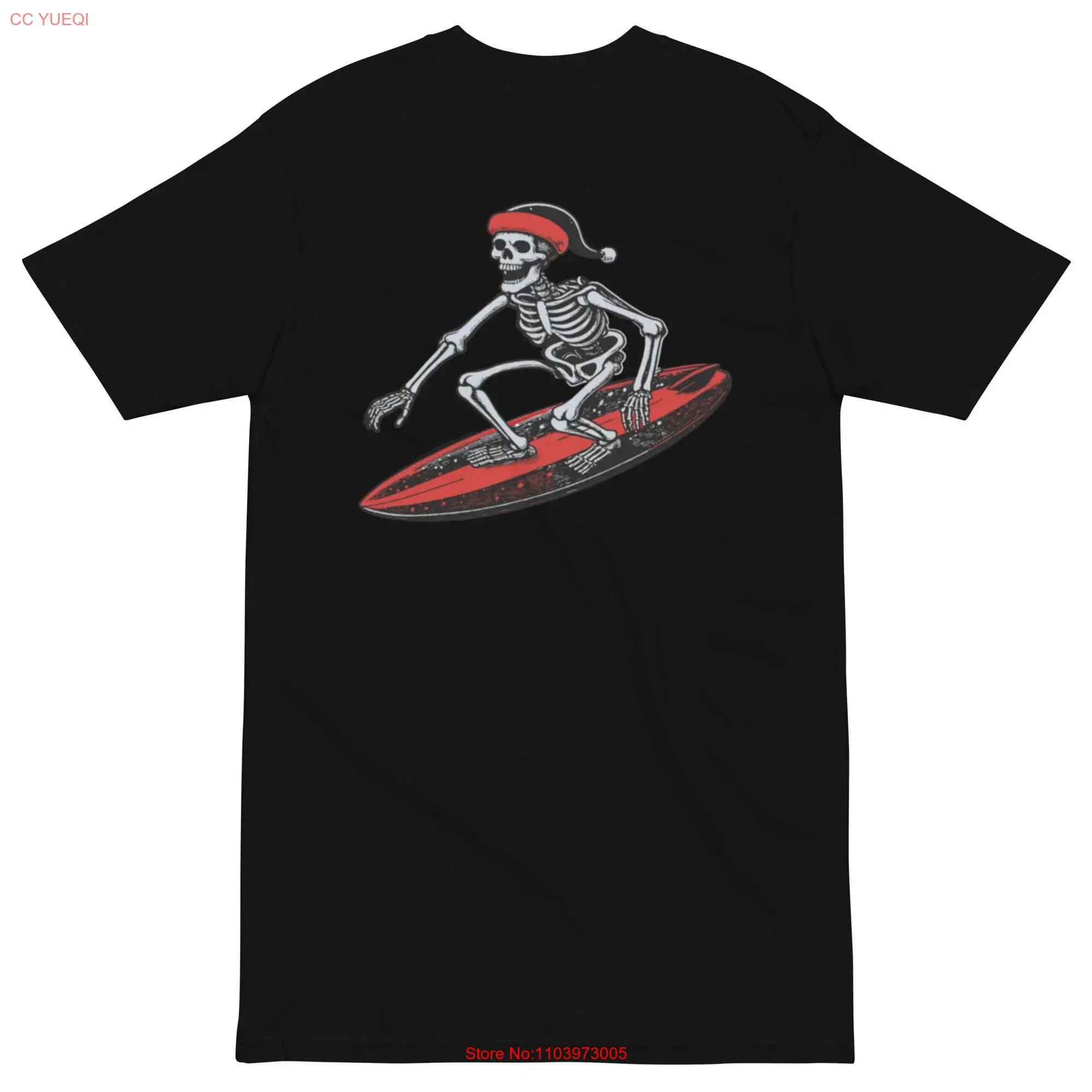 Тяжелая футболка Gnarly со скелетом для серфинга длинными или короткими рукавами