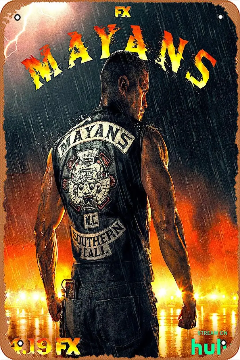 Mayans M.c. (Jd Pardo Ez) постер для ТВ-шоу жестяной логотип кинотеатра 20 32x30 48 см-винтажный