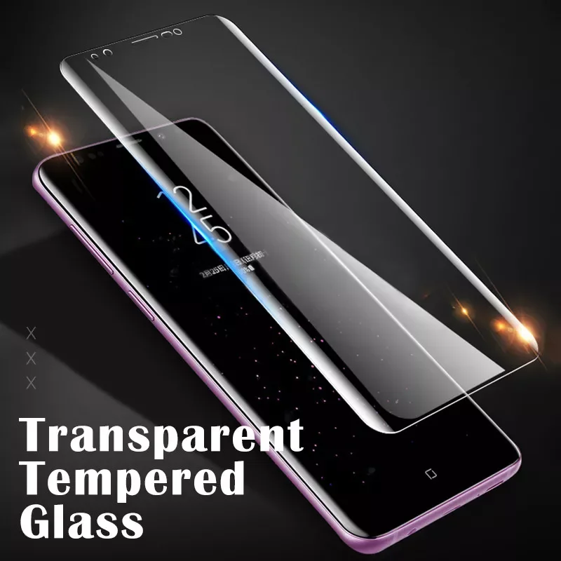 6D Full Curved Screen Protector For Samsung Galaxy S9 S8 Plus S7 Note 8 9 Tempered Glass For Samsung S9 Note9 Transparent Glass