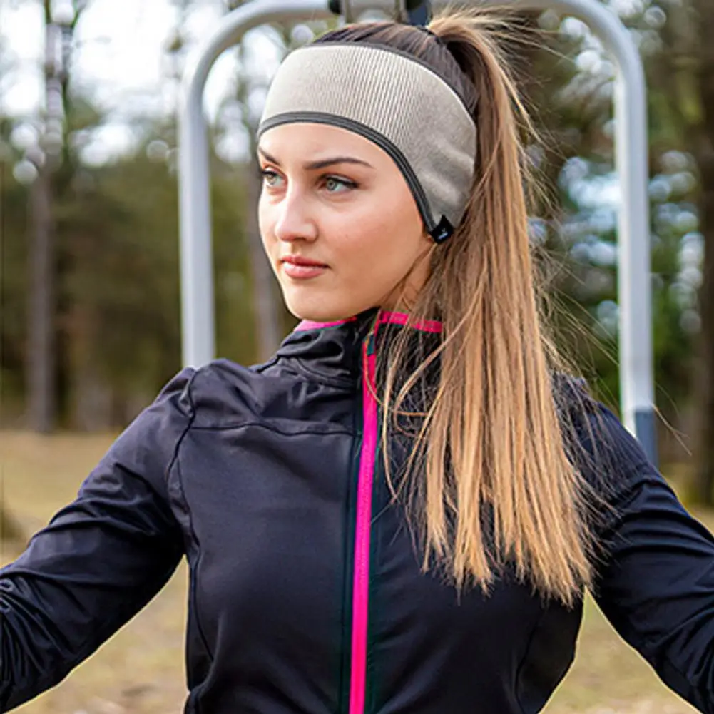 

Тонкая теплая повязка на голову флисовые двухслойные однотонные лыжные зимние наушники теплые наушники сохраняют тепло