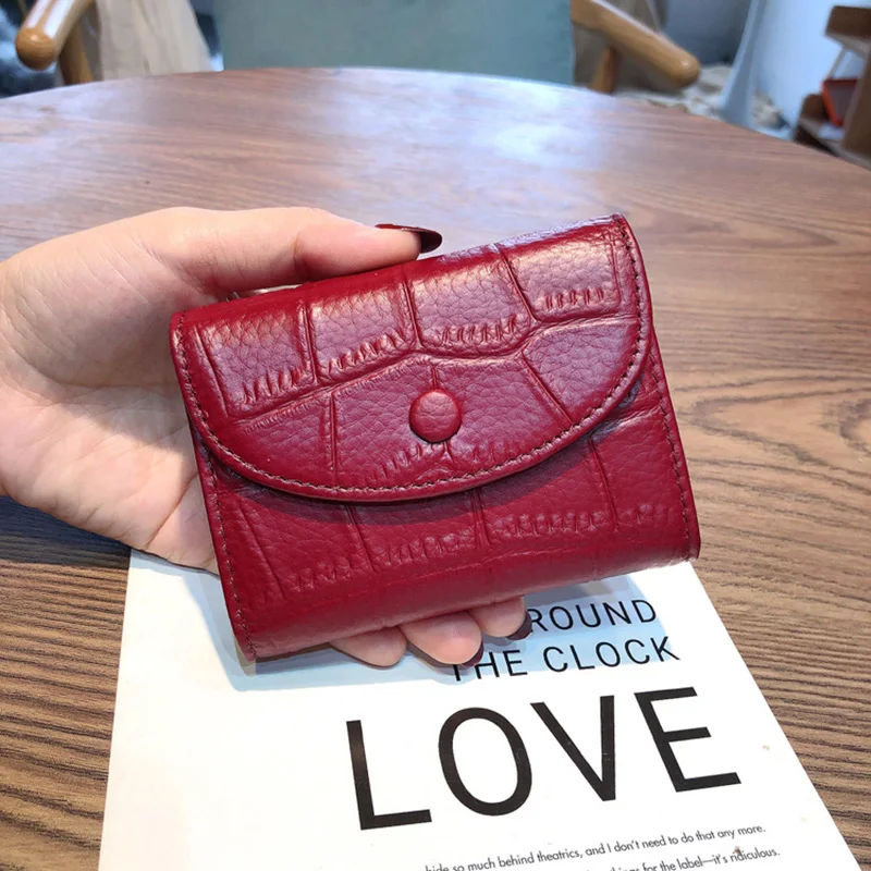 2023 New Genuine Leather Card Holders Fashion Alligator Cowhide Card Bag Envelope Business Credit ID Cards Organizer For Female