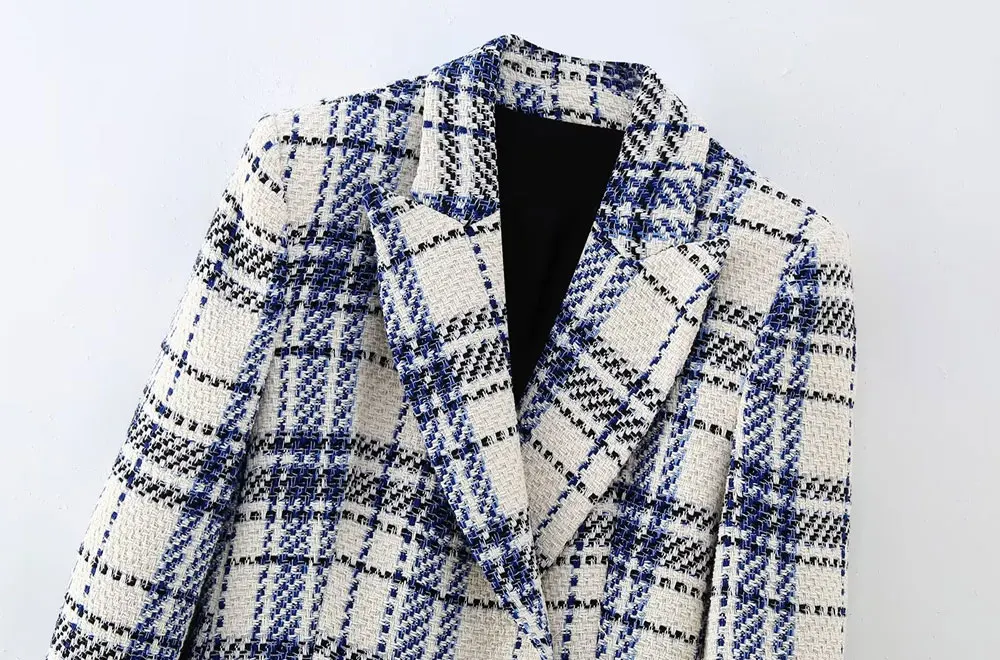 Women's double breasted fashionable retro suit jacket