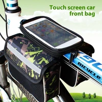 bicycle tube frame bag 5 5 inch waterproof mtb touch screen phone holder saddle bag bike accessories cycling bicicleta eletrica