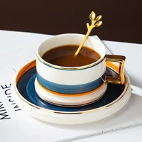 creative gift milk cup ceramic coffee cup set single cup saucer with spoon mug office water cup gift