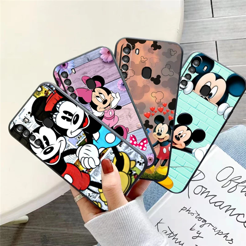

Disney Mickey Mouse Phone Case For Samsung Galaxy A01 A02 A10 A10S A20 A31 A22 4G 5G Back Funda Carcasa Soft Liquid Silicon
