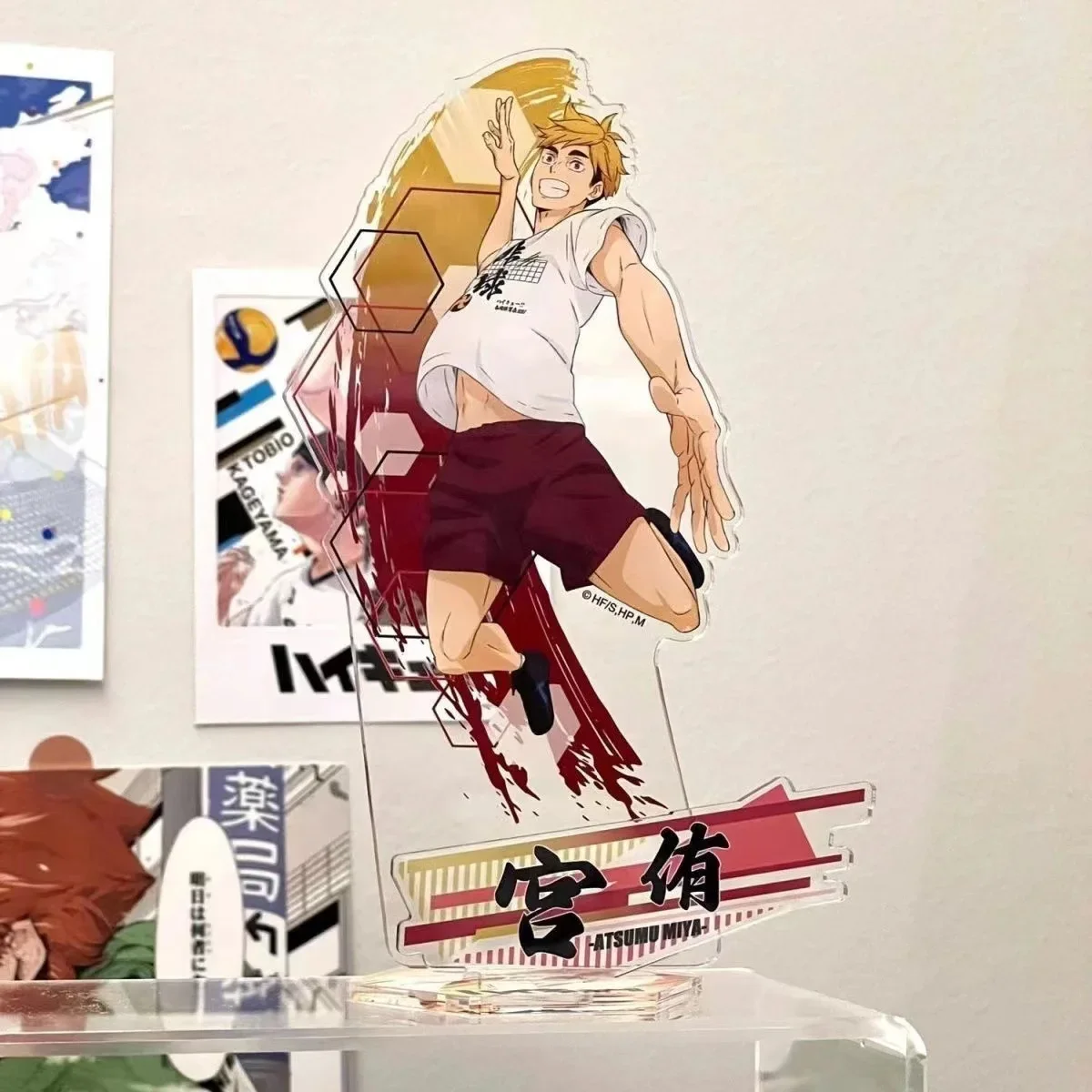 Аниме Haikyuu! Tobio Kageyama Miya Atsumu акриловая коллекция подставка форма детали знаки
