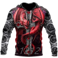 mens zipper hoodie 3d printing dragon element fashion sweater personality street home casual sports shirt oversized jacket
