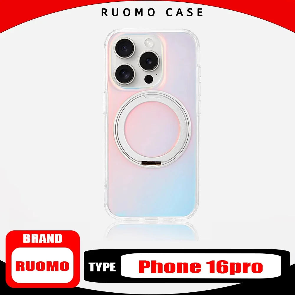 RUOMO чехол для телефона iPhone16 Pro Max TPU Magfase прозрачная Беспроводная зарядка Anti Drop