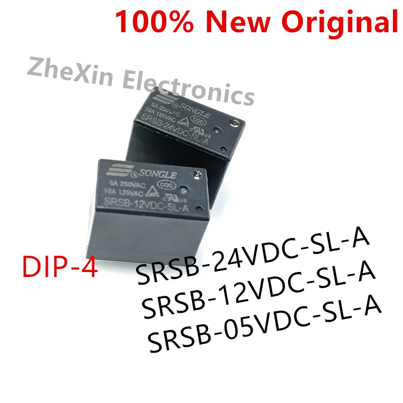 5-10 шт./партия, Φ, SRSB-24VDC-SL-A DIP-4, новые оригинальные реле мощности, набор нормально открытых 5A