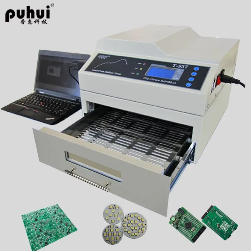 Новейшая бессвинцовая рельефная печь PUHUI T-937 Инфракрасный нагреватель IC T937 Печь