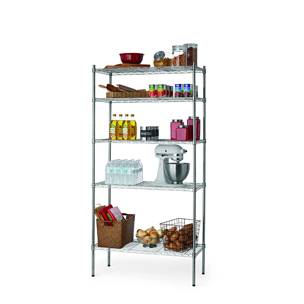 Hyper Tough 5 Tier Wire Shelf, Zinc, 1750 Lb Capacity