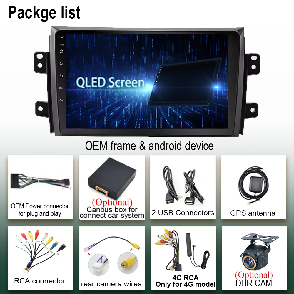 Радио Android 13 для Suzuki SX4 2006-2013 Fiat Sedici 2005-2014 Carplay NO 2din авторадио автомобильный