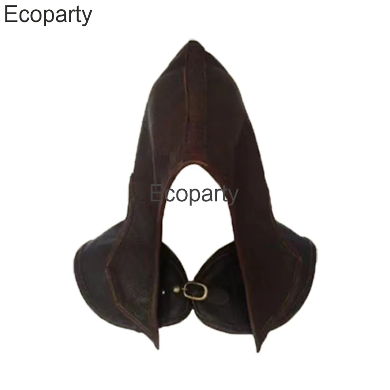 Шарф-капюшон из искусственной кожи для мужчин и женщин короткий винтажный