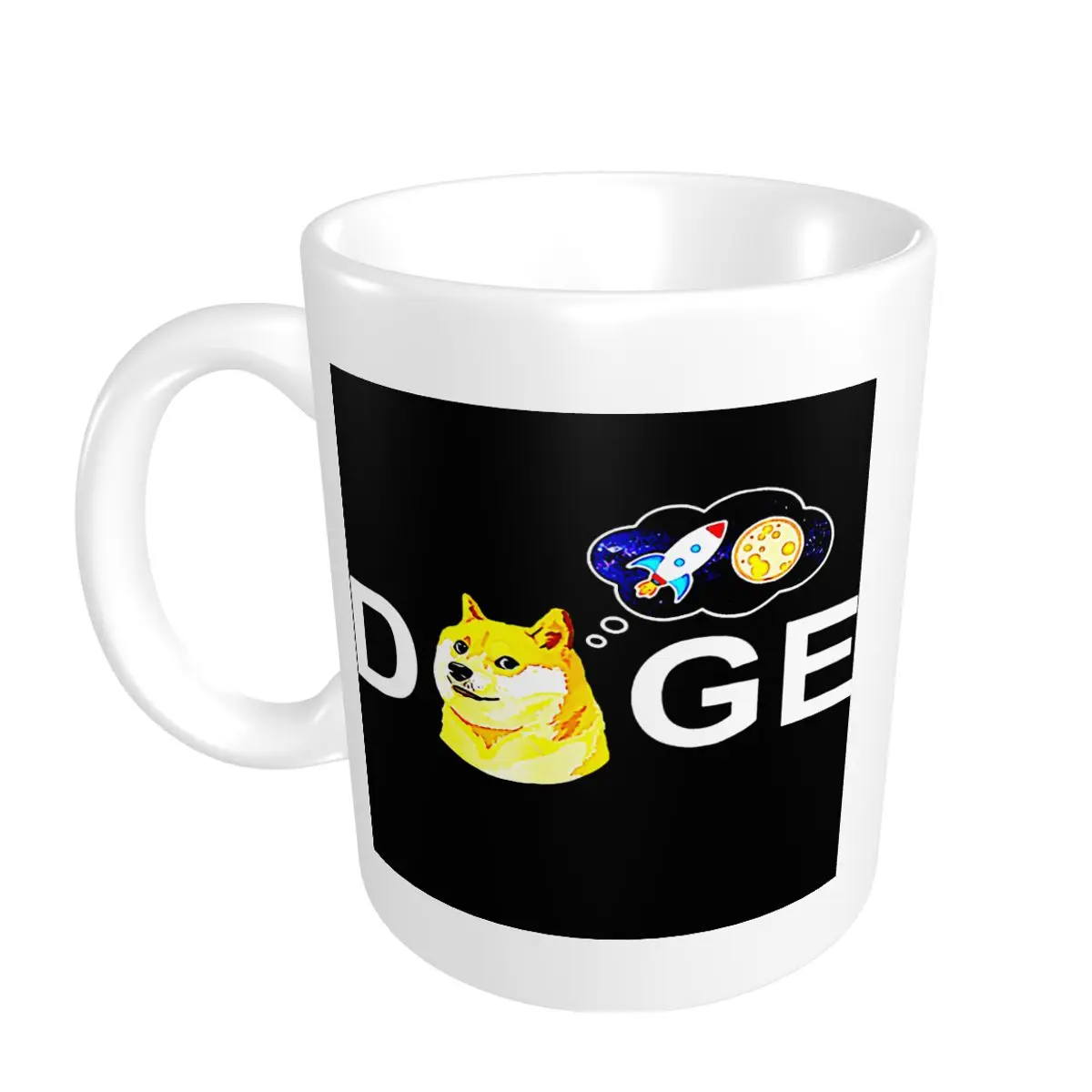 

Promo Top Quality Dogecoin To The Moon Funny Dogecoin Dog Mugs Funny Novelty Dogecoin Meme CUPS Print multi-function cups