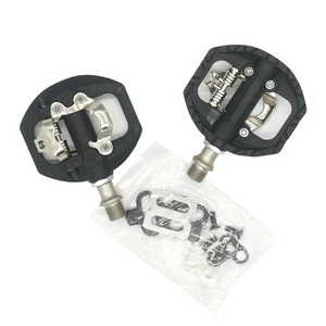 Педаль для горного велосипеда, нейлоновый самоблокирующийся промышленный подшипник, XC без клипсов, SPD, в комплекте шипованные насадки, запчасти для велосипеда