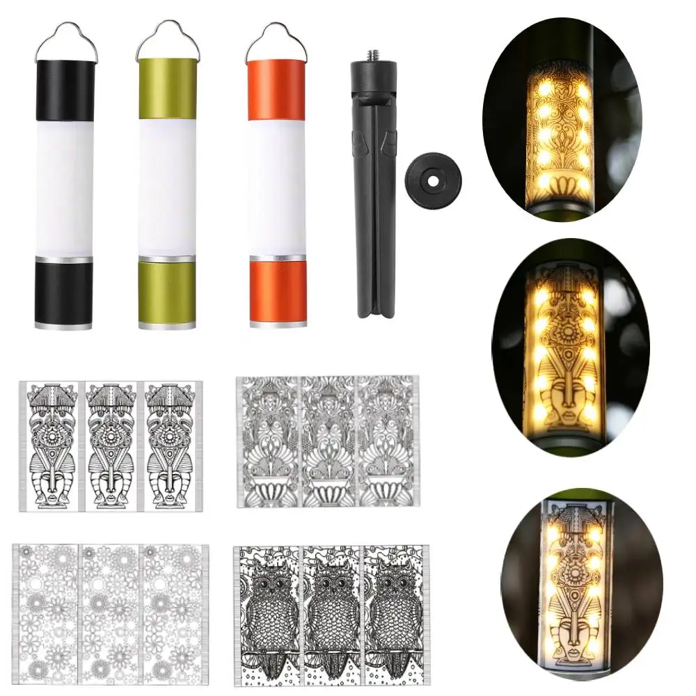 

USB Перезаряжаемый подвесной фонарь со штативом и гайкой, масштабируемый фонарь, светодиодный фонарь для кемпинга светильник онарик для пал...