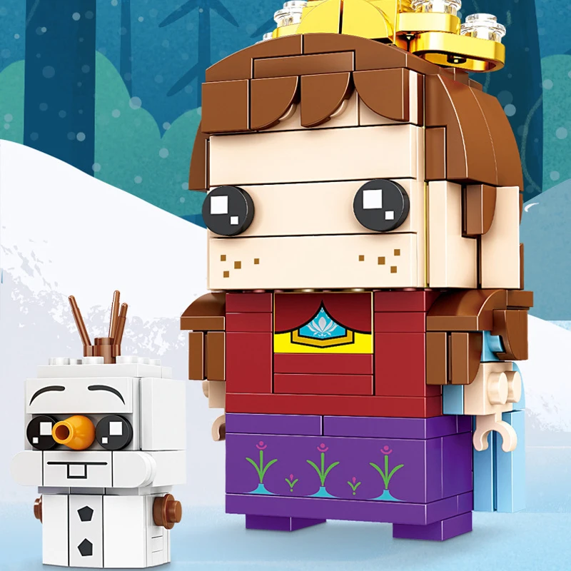 

Disney Frozen Buildng Blocks Toys Elsa Anna Olaf Anime Figure Model Bricks Cartoon Sets Funny Puzzle Gift For Kids Children DIY