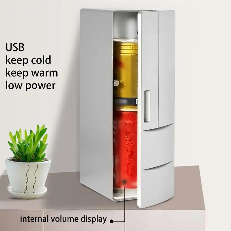 Мини-холодильник с USB-портом банки для напитков охладитель/грелка холодильник