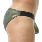 Сексуальное мужское нижнее белье, блестящие трусы с низкой посадкой, нижнее белье, гладкая сценическая одежда, трусы для геев