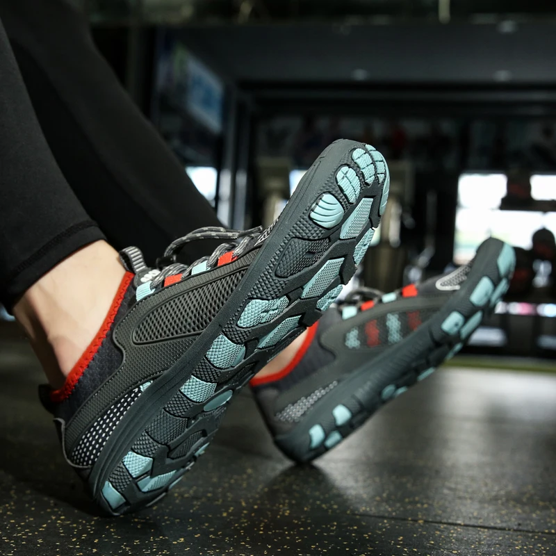 JIEMIAO Summer Men Running Shoes Mesh Breathable Women Sneakers Outdoor Marathon Sports Shoes Gym Fitness Footwear