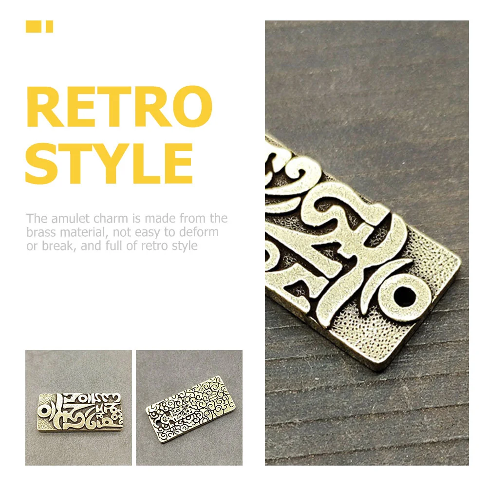 4 шт. амулет кулон шесть символов припрей брелоки DIY ремесла цепочка подвески