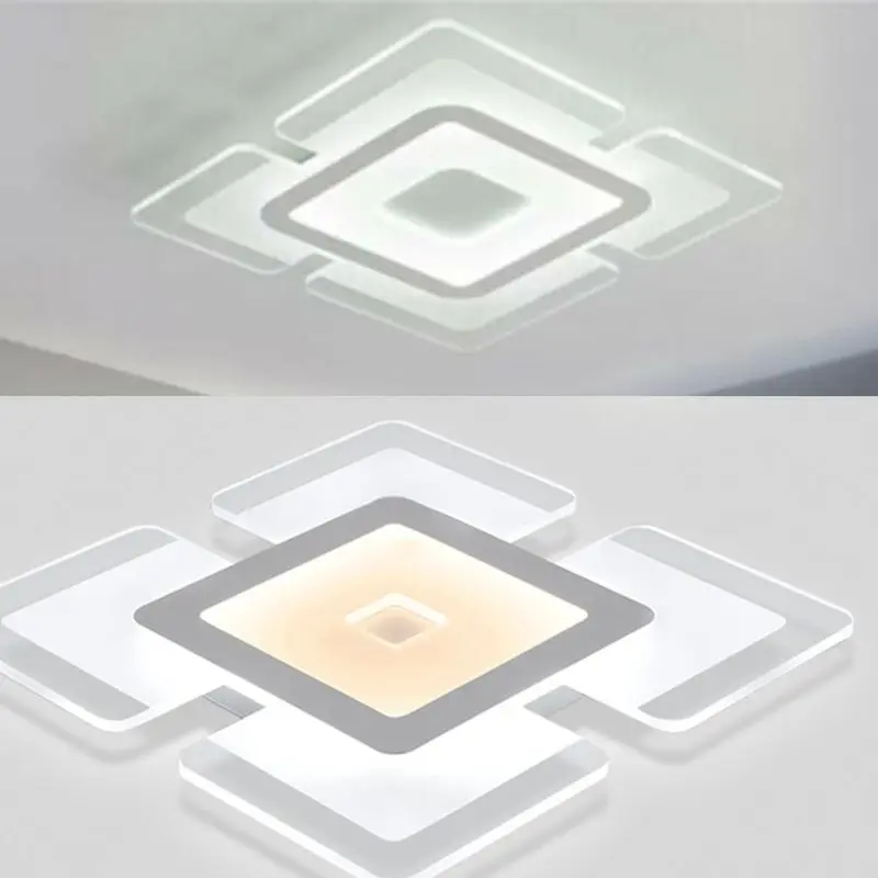 

Acrylic LED Ceiling Light Home Lamp Modern Elegant Living Room Bedroom Square Drop Shipping