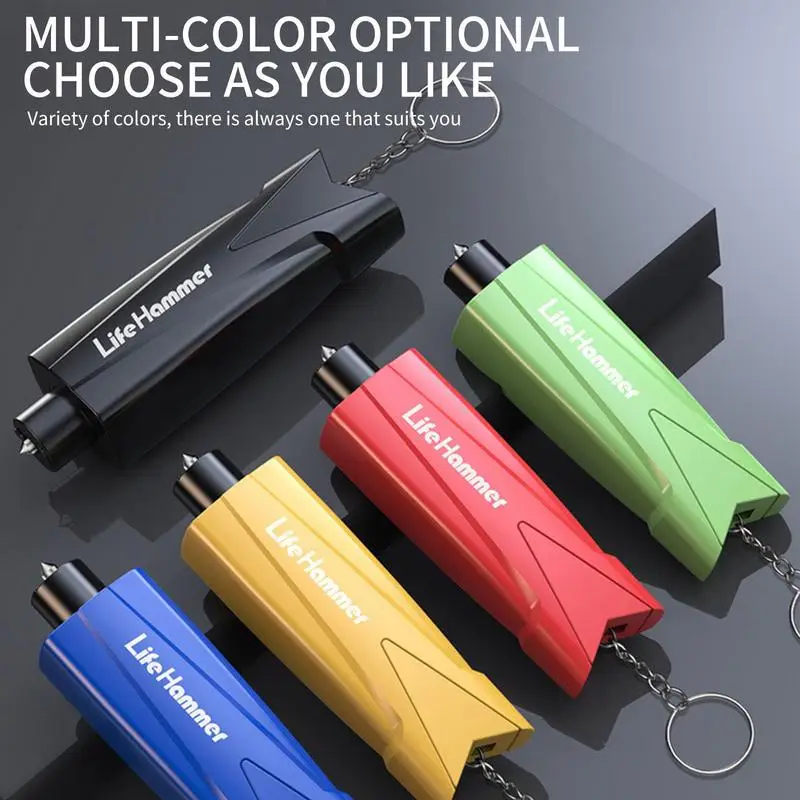 

Портативный автомобильный молоток безопасности из АБС-пластика, Автомобильный аварийный молоток для стекла, окна, ремня безопасности, брелок, спасательный инструмент, автомобильные аксессуары