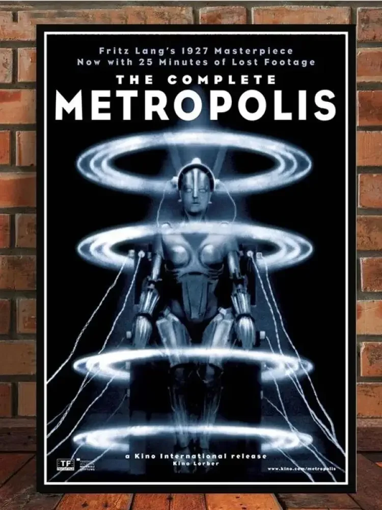 Ретро Метрополис Фриц Лэнг Немецкая Винтажная Пленка С Принтом На Холсте