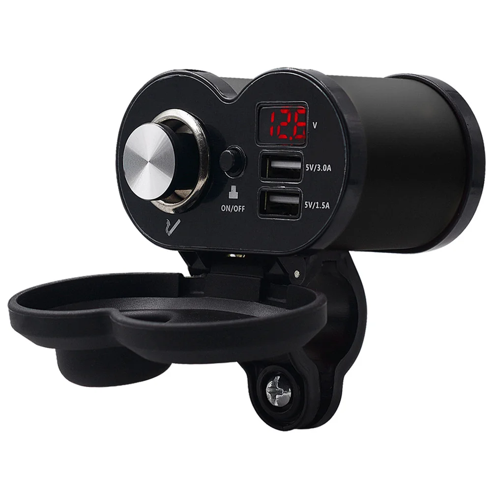 

Charger Motorcycle Anti-Corrosion Black Red Cyan DC12-24V Dual-Port USB