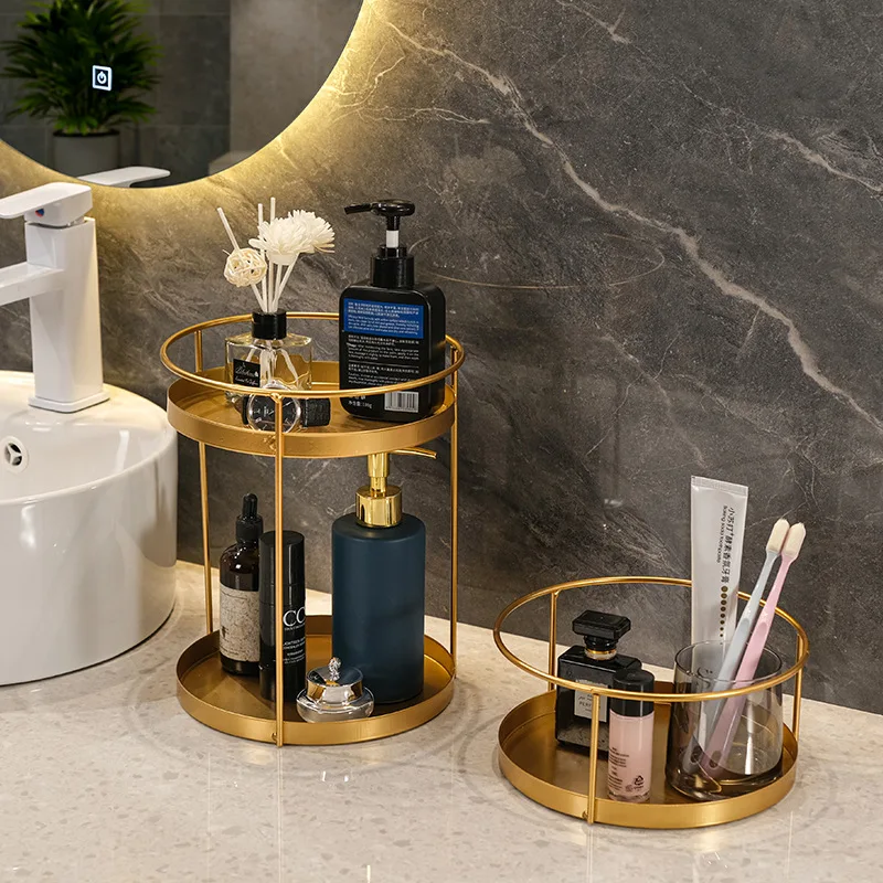

Iron Art Nordic Desktop Cosmetic Storage Shelf Lipstick Perfume Skin Care Product Storage Rack Bathroom Finishing Table Rack