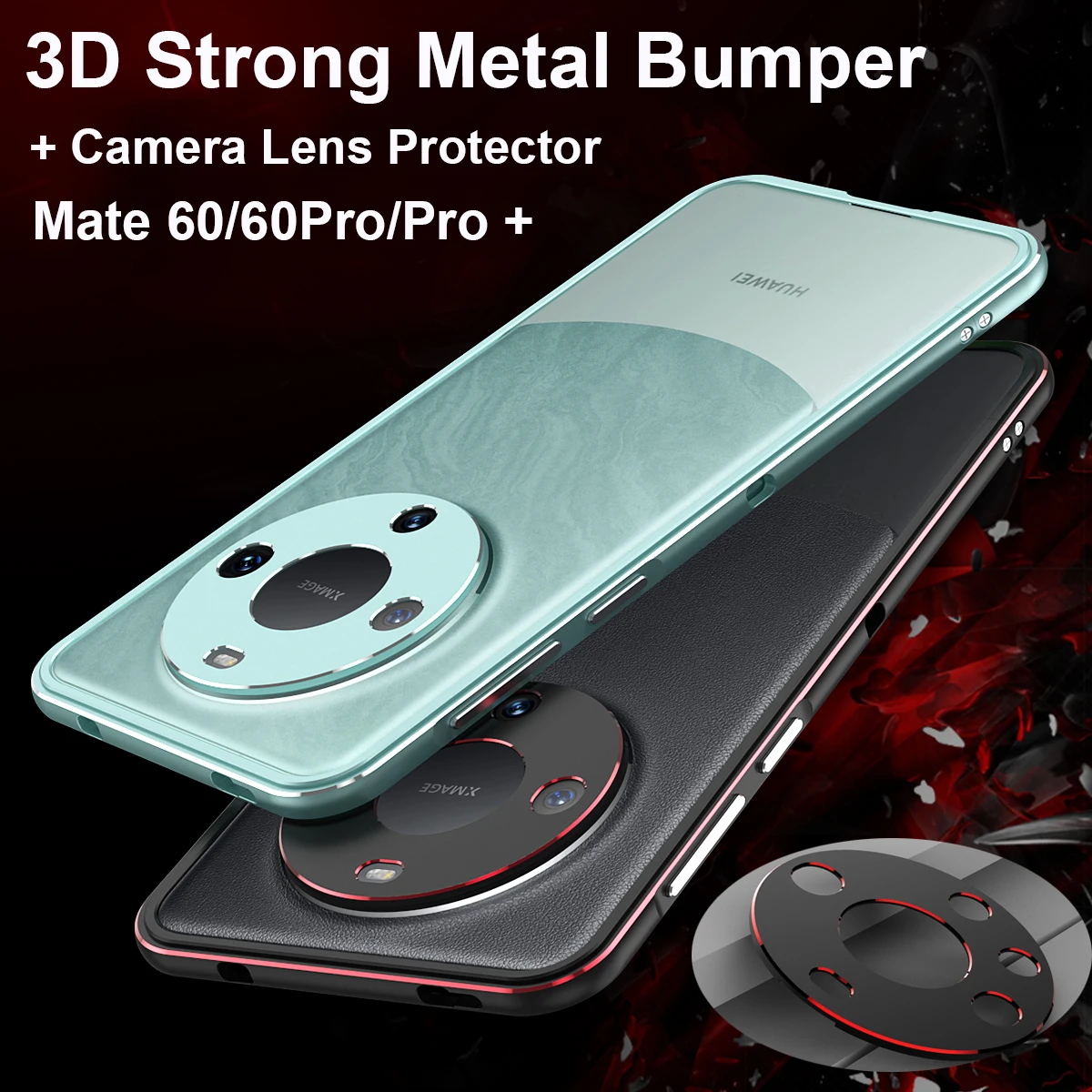 

Чехол для Huawei Mate 60 Pro металлический бампер 3D прочная алюминиевая защитная рамка для объектива камеры противоударный бронированный чехол для телефона Mate 60