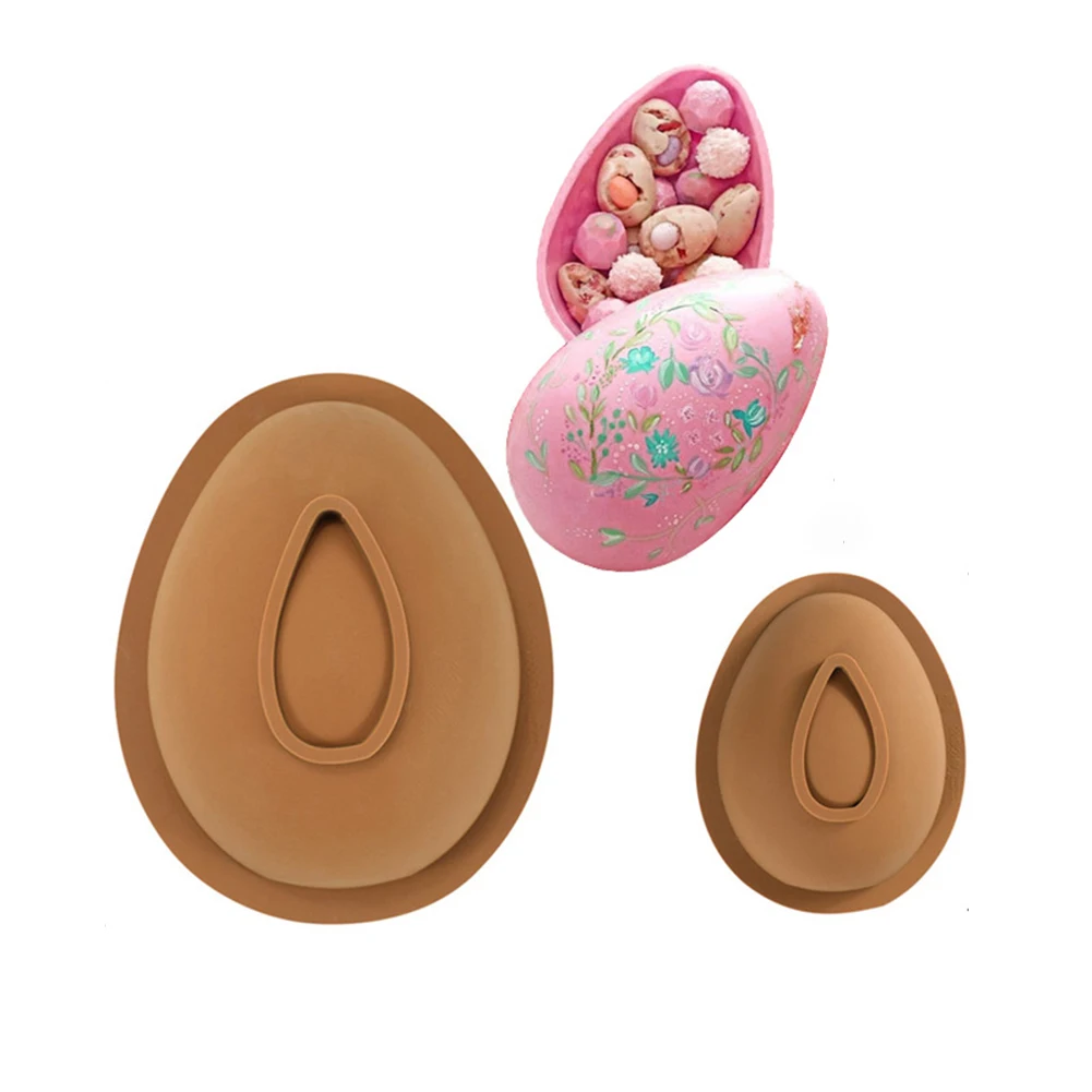 

3D Silicone Easter Egg Shape Mold Homemade Baking Pastry Chocolate MoldPastry Ice Tray Jelly Molds Tools