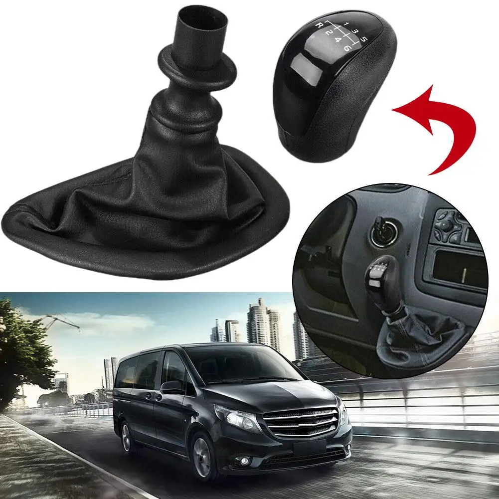 

For Mercedes W639 VITO 2003-2010 6-Speed Gear Shift Parts Shift Interior Cover Knob Lever Gear With Collars Dust Anti-dust L3F4