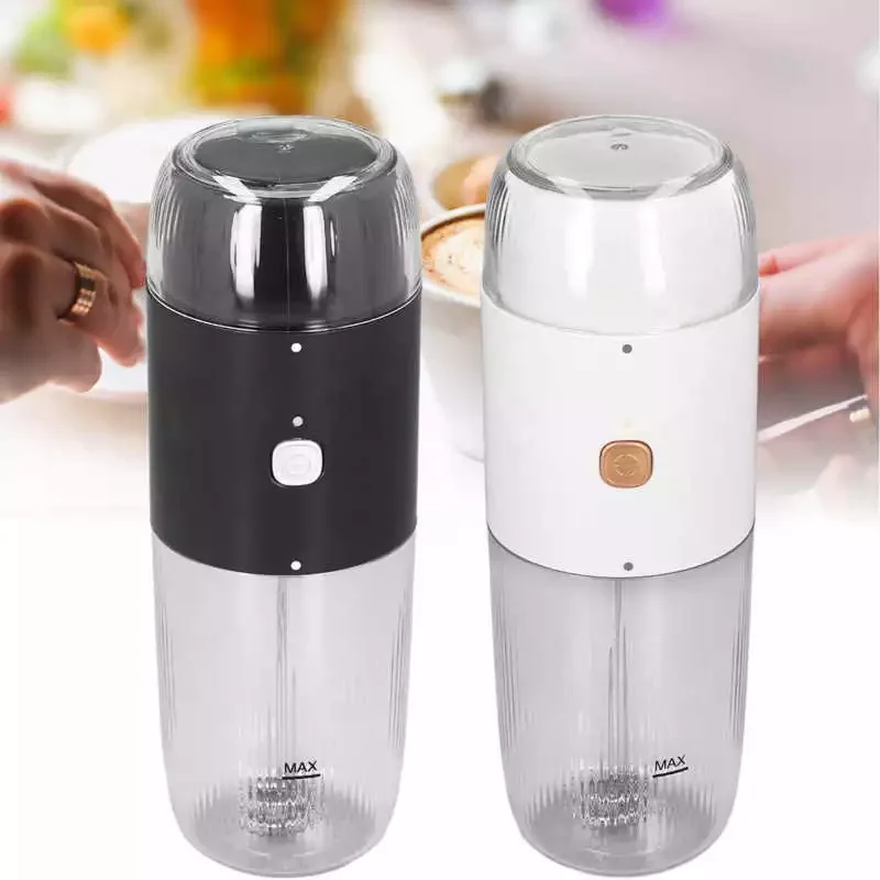 

3.7V 45W 2 In 1 Portable Milk Froth Maker Multifunctional Coffee Grinder Bottle With USB Charging Easy To Clean