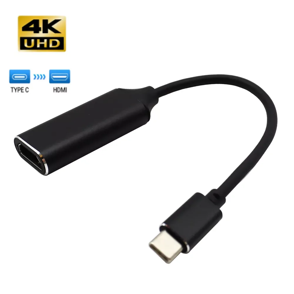 

USB C to HDMI-compatible Cable Type-C to HD-MI HD Adapter USB 3.1 4K Converter for PC Laptop MacBook Huawei Mate 30 222